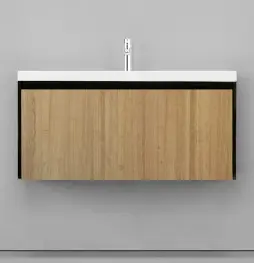 Тумба с раковиной Velvex Klaufs 100 1Y подвесная шатане черный