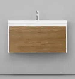 Тумба с раковиной Velvex Klaufs 90 1Y подвесная шатане белая