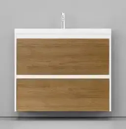 Тумба с раковиной Velvex Klaufs 90 2Y подвесная шатане белый