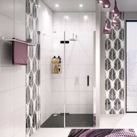 Душевая дверь Wasserkraft Aller 120 L 10H05LBLACK черный/хром