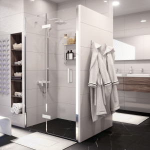 Душевая дверь Wasserkraft Aller 120 L 10H05LWHITE белый/хром