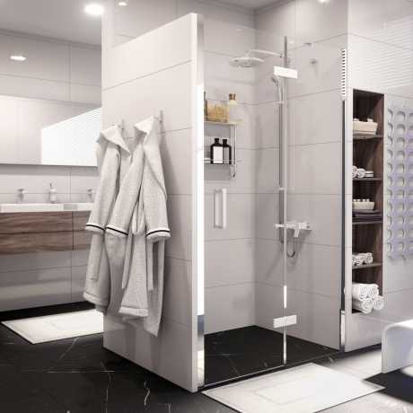 Душевая дверь Wasserkraft Aller 120 R 10H05RWHITE белый/хром