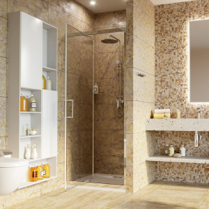 Душевая дверь Wasserkraft Salm 100 27I12 хром