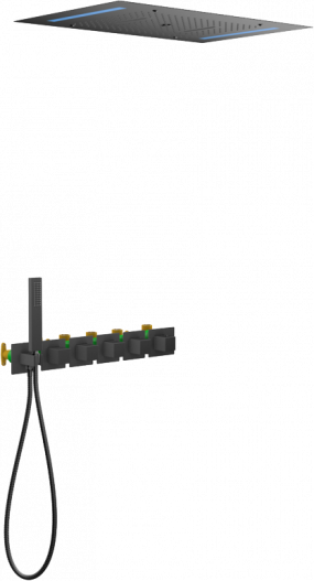 Душевая система встроенная с термостатом Timo Petruma SX-5229/03SM черный