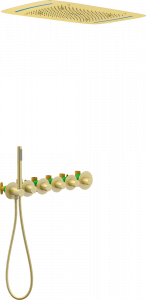 Душевая система встроенная с термостатом Timo Saona SX-2319/17SM золото матовое