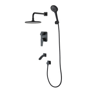 Душевая система Lemark Bronx LM3722BL встраиваемая чёрный