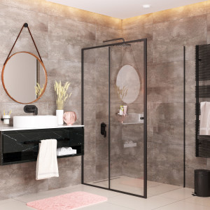 Душевой уголок Wasserkraft Dill 120х100 61S10 черный