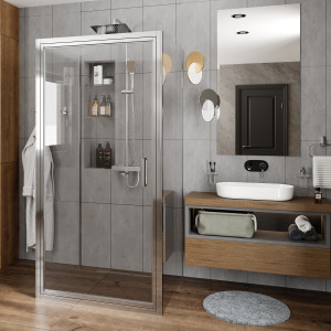 Душевой уголок Wasserkraft Salm 90х90 27I43 хром
