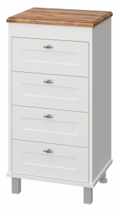 Комод Misty Марта 50 с откидным зеркалом белый/каштан