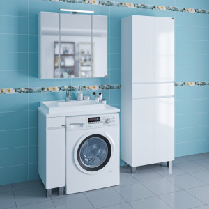 Мебель для ванной над стиральной машиной СанТа Марс 19 левая