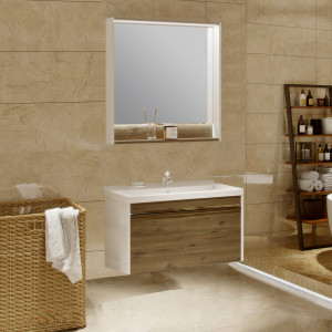 Мебель для ванной Акватон Капри 80 таксония темная, подвесная