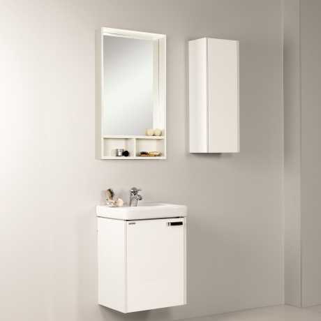 Мебель для ванной Акватон Йорк 50 М белый/выбеленное дерево