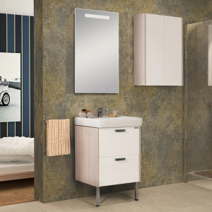 Мебель для ванной Акватон Йорк 55 белый/ясень фабрик