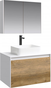 Мебель для ванной Aqwella 5 stars Mobi 80 белая, дуб балтийский
