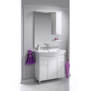 Мебель для ванной Aqwella Барселона Люкс 85 с бельевой корзиной