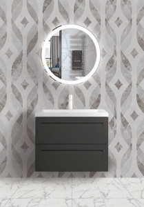 Мебель для ванной Art&Max Platino 75 подвесная Серый матовый