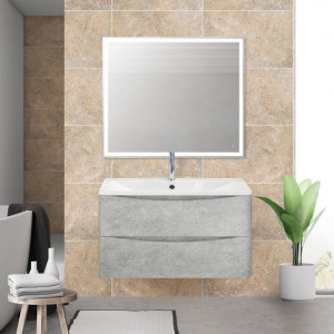 Мебель для ванной BelBagno Acqua 80 подвесная Cemento Verona Grigio