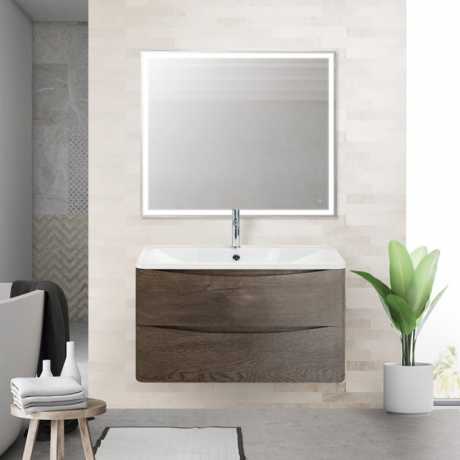 Мебель для ванной BelBagno Acqua 80 подвесная Rovere Nature Grigio