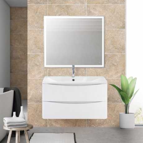 Мебель для ванной BelBagno Acqua 80 подвесная Bianco Lucido