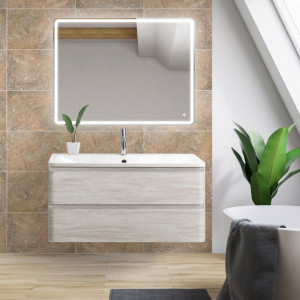 Мебель для ванной BelBagno Albano 90 подвесная Rovere Vintage Bianco