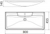 Мебель для ванной BelBagno Albano 80 подвесная Bianco Lucido — рис. 7