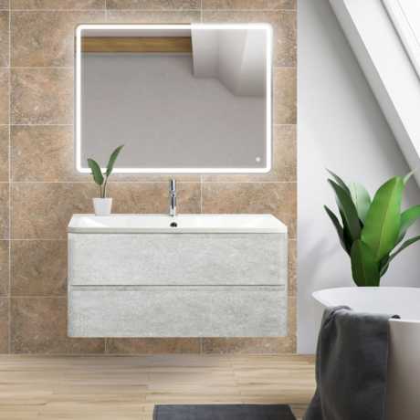 Мебель для ванной BelBagno Albano 80 подвесная Cemento Verona Grigio