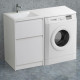 Мебель для ванной BelBagno Kraft-LVD 60 Bianco Opaco c раковиной над стиральной машиной 120 L — рис. 2