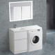 Мебель для ванной BelBagno Kraft-LVD 60 Bianco Opaco c раковиной над стиральной машиной 120 L — рис. 1