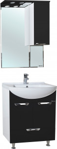 Мебель для ванной Bellezza Альфа 55 черная с нижним ящиком