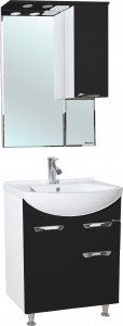 Мебель для ванной Bellezza Альфа 65 черная с ящиком
