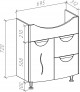 Мебель для ванной Bellezza Глория 75 с бельевой корзиной — рис. 5