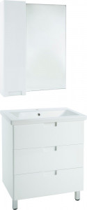 Мебель для ванной Bellezza Пегас 50 напольная 3 ящика белая