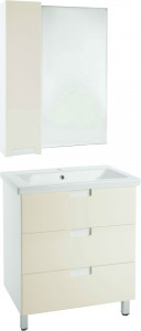 Мебель для ванной Bellezza Пегас 50 напольная 3 ящика бежевая