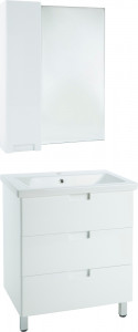 Мебель для ванной Bellezza Пегас 60 напольная 3 ящика белая