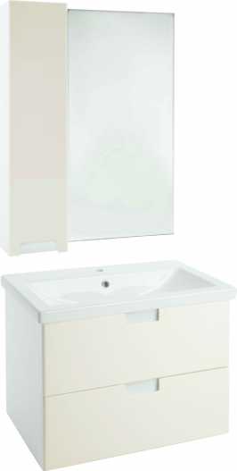 Мебель для ванной Bellezza Пегас 60 подвесная 2 ящика бежевая