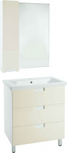 Мебель для ванной Bellezza Пегас 70 напольная 3 ящика бежевая