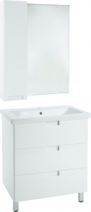 Мебель для ванной Bellezza Пегас 80 напольная 3 ящика белая