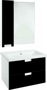 Мебель для ванной Bellezza Пегас 80 подвесная 2 ящика черная