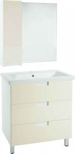 Мебель для ванной Bellezza Пегас 90 напольная 3 ящика бежевая