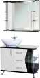Мебель для ванной Bellezza Рио 90 L черно-белая