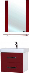 Мебель для ванной Bellezza Рокко 50 подвесная красная 2 ящика