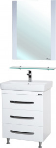 Мебель для ванной Bellezza Рокко 60 белая напольная 3 ящика