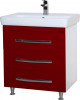 Мебель для ванной Bellezza Рокко 80 красная напольная 3 ящика — рис. 2