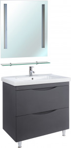 Мебель для ванной Bellezza Санриса 80 напольная, серебро