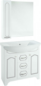 Мебель для ванной Bellezza Тиффани 105 белая патина серебро