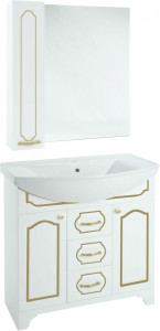 Мебель для ванной Bellezza Тиффани 105 белая патина золото