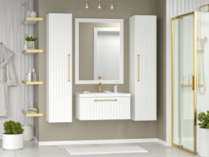 Мебель для ванной Brevita Alicante 80 подвесная белый