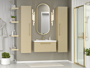 Мебель для ванной Brevita Alicante 80 подвесная капучино