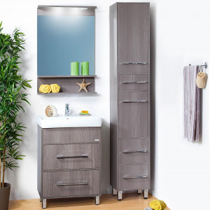 Мебель для ванной Бриклаер Чили 60 серая лиственница