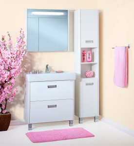 Мебель для ванной Бриклаер Палермо 80/2 напольная, с 2 ящиками